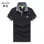 boss t-shirt collar polo lapel short sleeves b66576 black